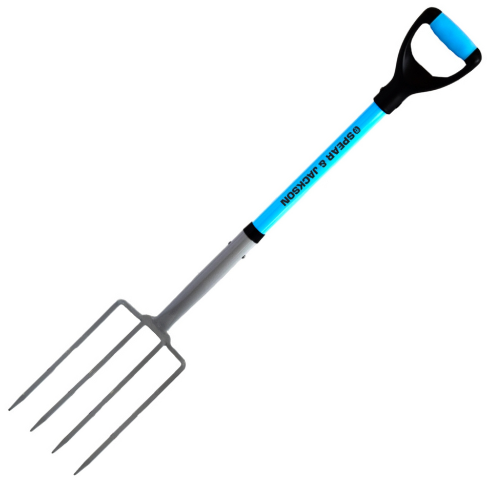 RUNOUT STOCK- Spear & Jackson Colours Digging Fork Blue D Handle