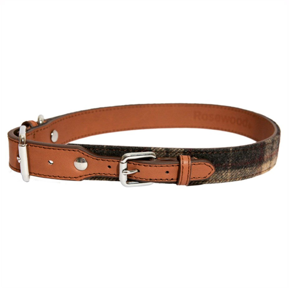 Rosewood Tweed Check Collar (4 sizes available)