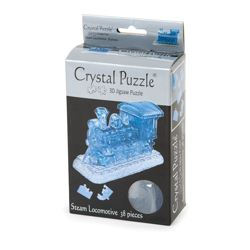 3D Blue Train Crystal Puzzle