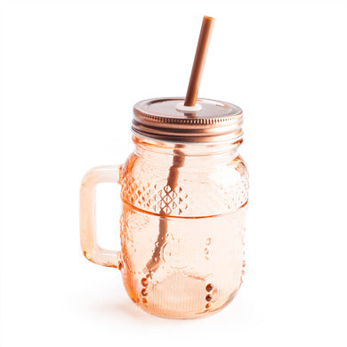 Set Of 4 Copper Look Mason Jars 2