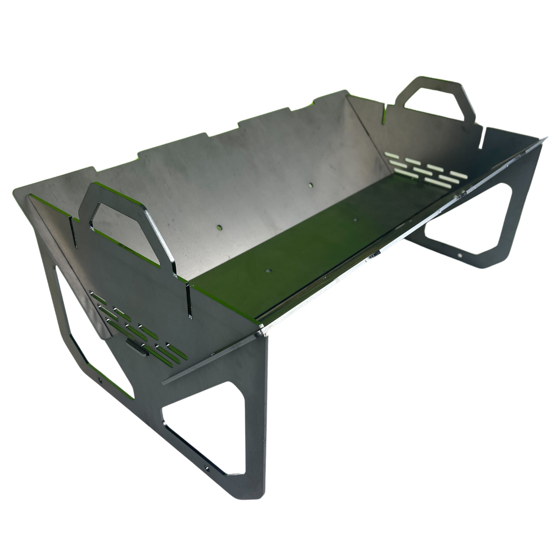 Hugh Racks Hugh Murray And Son Foldable Fire BBQ Pit (Optional Warming Rack) - Oz ...