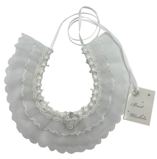 Layered and Crochet Lace Horseshoe Bridal Charm and Heart