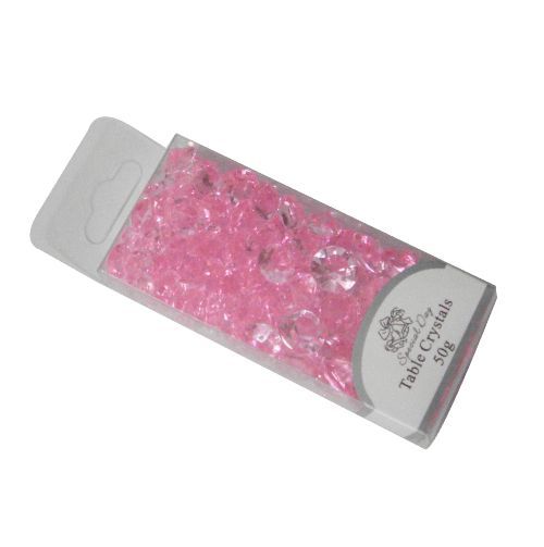 Decorative Table Crystals Pink (Made of Acrylic) 50g