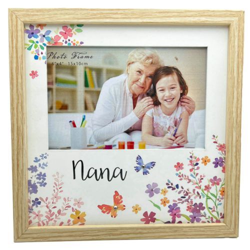 Light Colour MDF Photo Frame with Floral Prints (6 Style Frames)