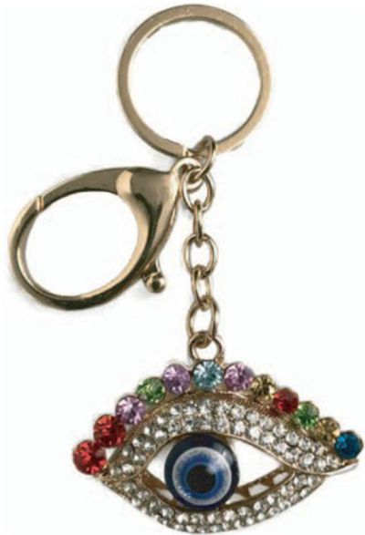 Sparking Evil Eye with Rhinestones Keyring (2 Colours available)