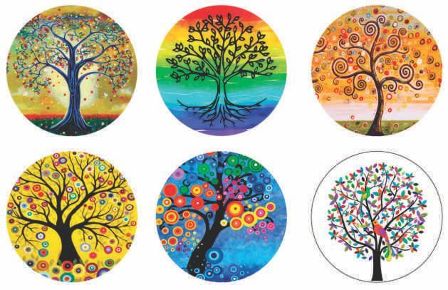 Beautiful Round Life Tree Image Magnets 1