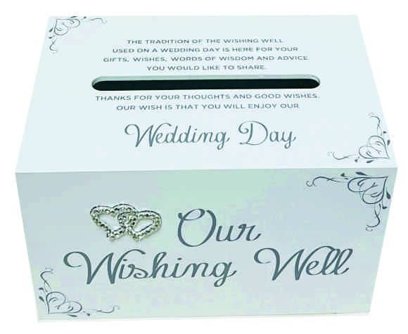 Wedding Well Wish Box with Double Hearts