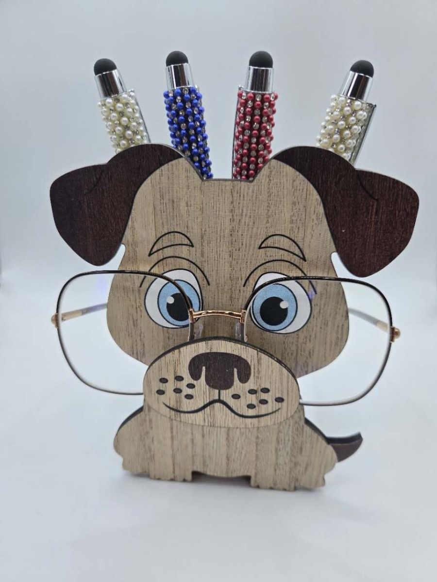 Cute Dog Face Pencil Holder Box