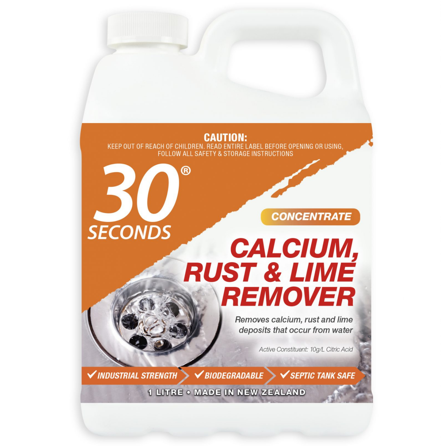 30 Seconds Calcium, Rust & Lime Remover 1 Litre - concentrate