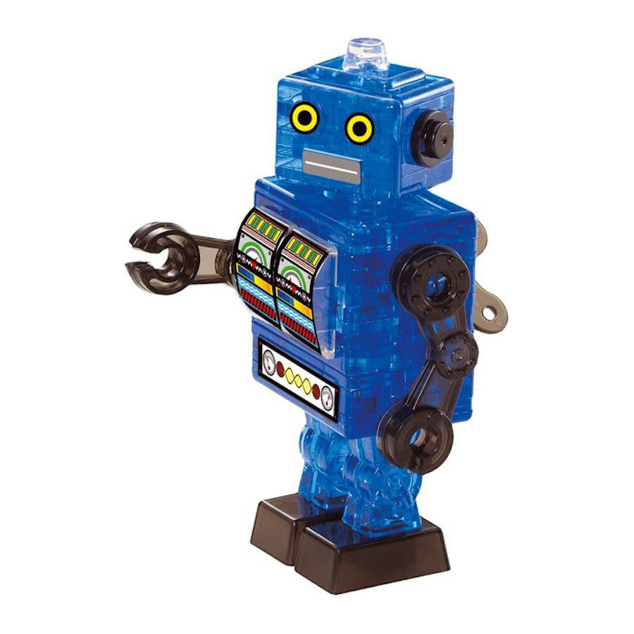 3D Blue Tin Robot Crystal Puzzle