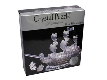 3D Clear Pirate Ship Crystal Puzzle